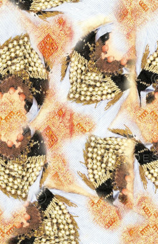 笔触纹理印花华亿平台图片