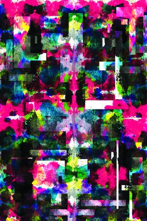 几何迷幻抽象印花华亿平台图片