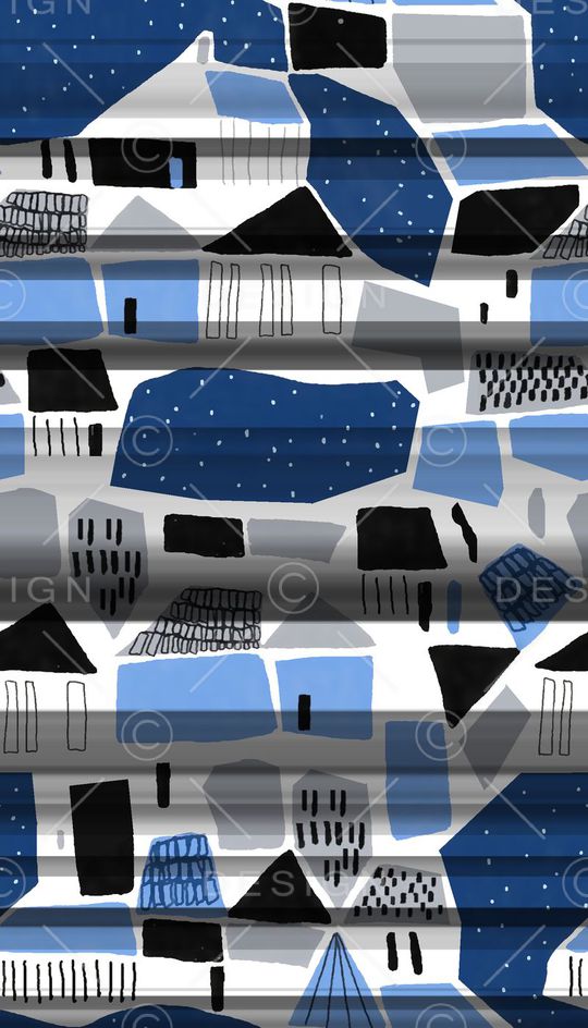 几何方块印花华亿平台图片