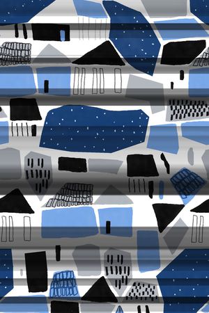 几何方块印花华亿平台图片