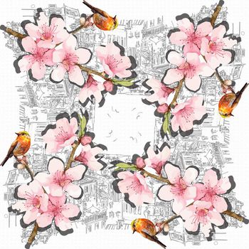 花卉印花华亿平台图片