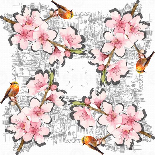 花卉印花华亿平台图片