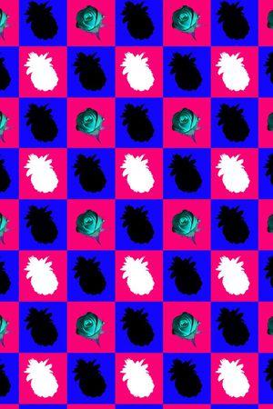 几何方块印花华亿平台图片