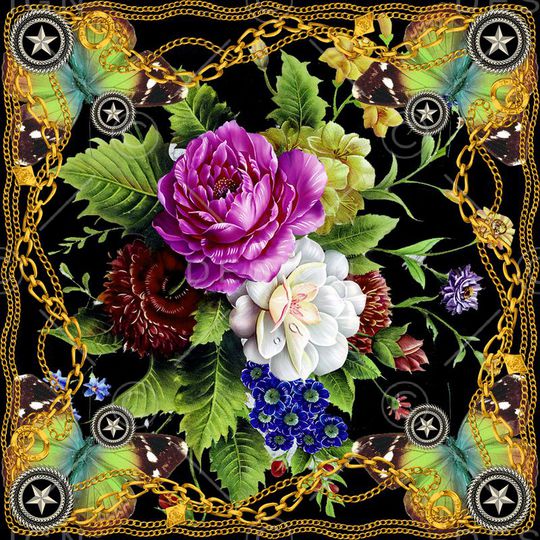 花卉印花华亿平台图片