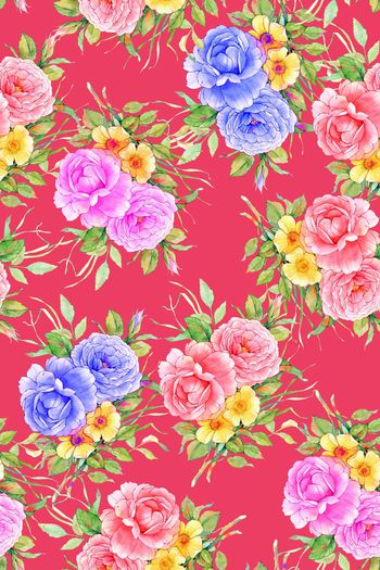 697563-水彩大花朵