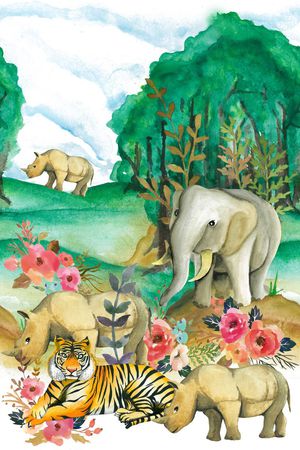 flowers印花华亿平台图片