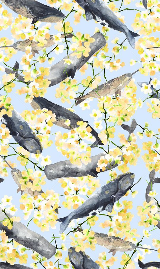 水彩手绘花卉印花华亿平台图片