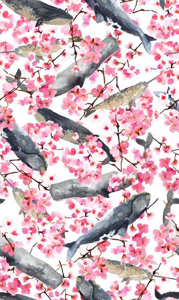 水彩手绘花卉印花华亿平台图片