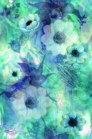 flowers印花华亿平台图片