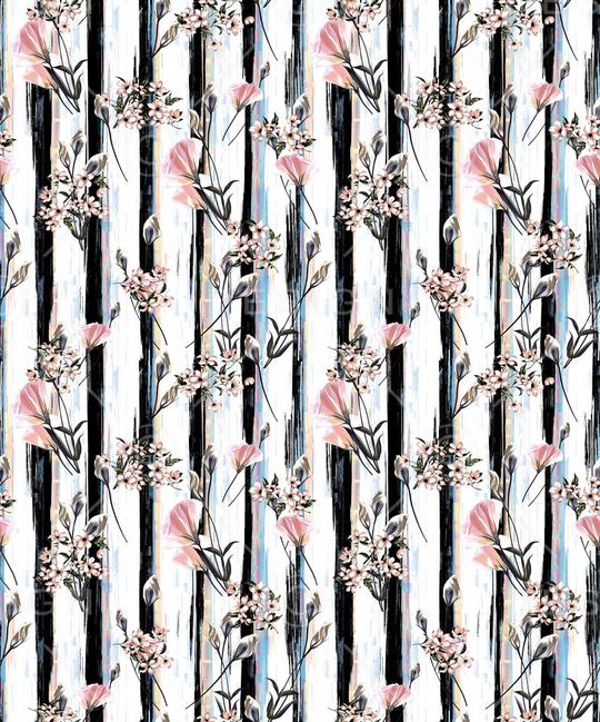 水彩花卉印花华亿平台图片