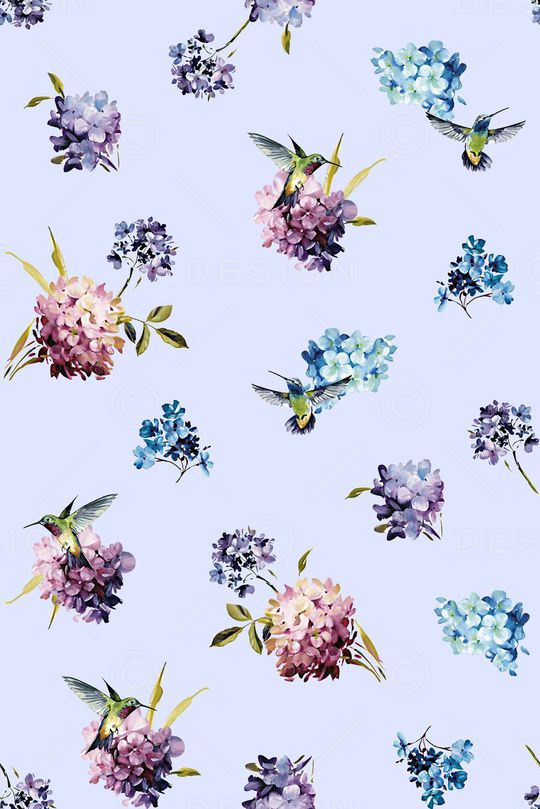 抽象手绘满版花卉印花华亿平台图片