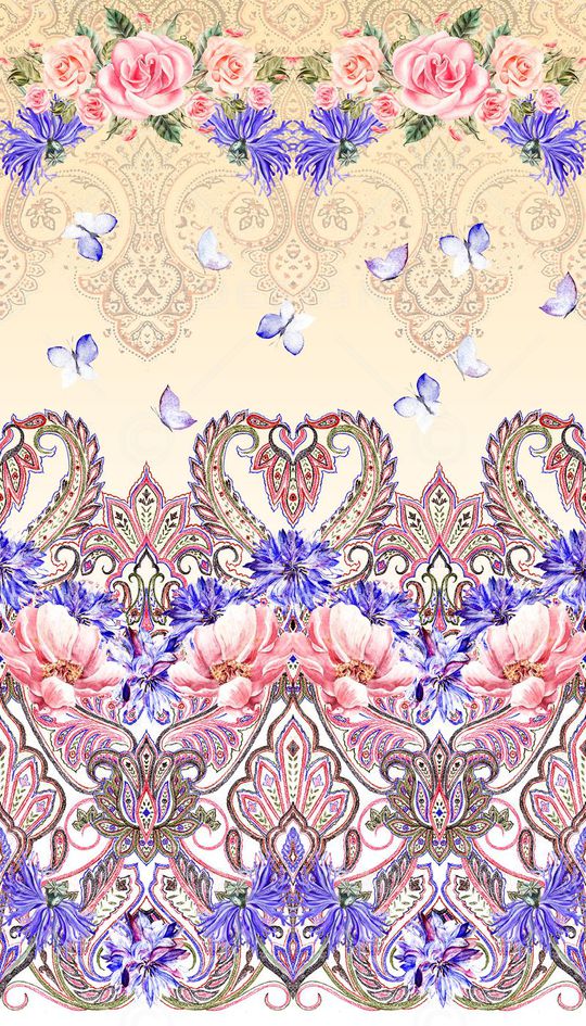 佩斯利印花华亿平台图片