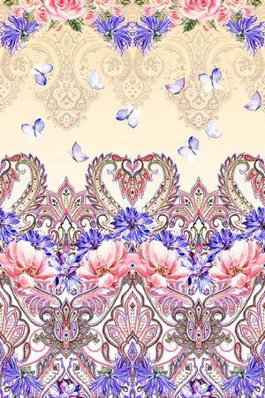 佩斯利印花华亿平台图片