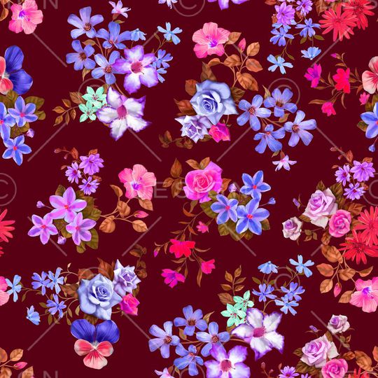 牵牛花印花华亿平台图片