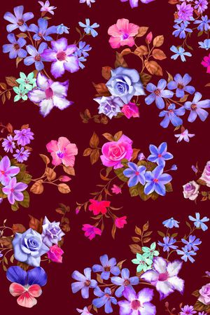 牵牛花印花华亿平台图片