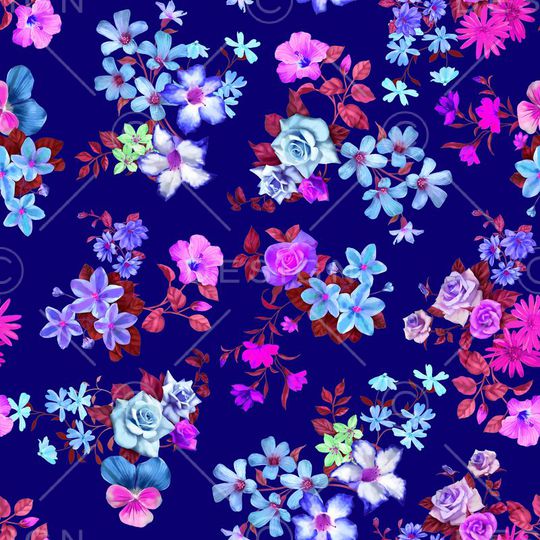 牵牛花印花华亿平台图片