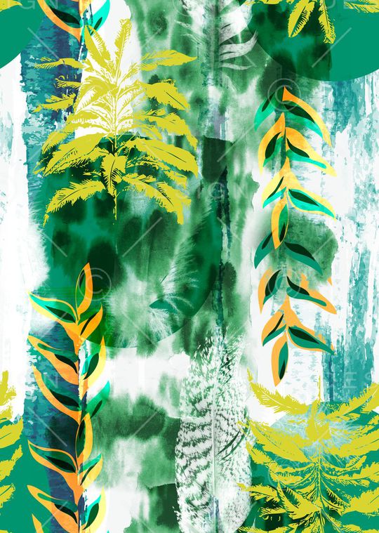 清爽花卉印花华亿平台图片