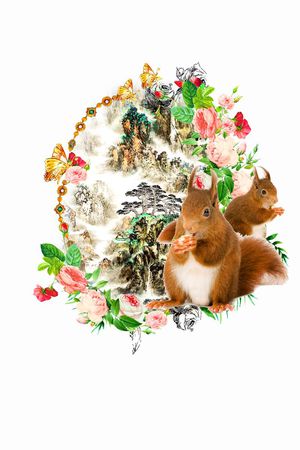 蝴蝶印花华亿平台图片