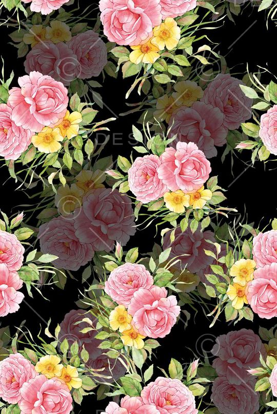 牡丹印花华亿平台图片