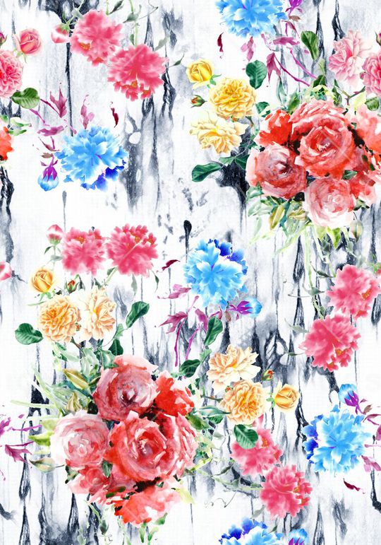 花卉印花华亿平台图片