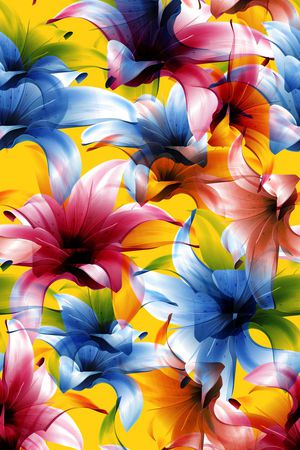 高清花卉印花华亿平台图片