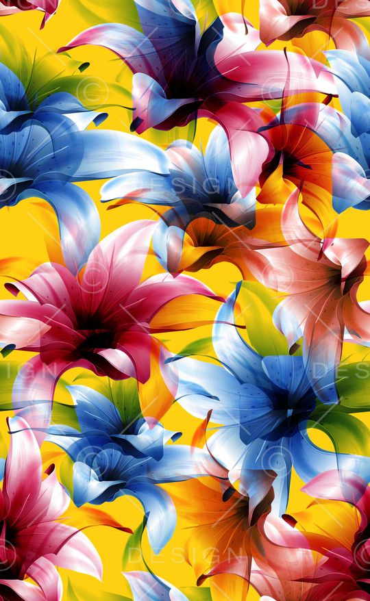 高清花卉印花华亿平台图片