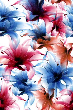 高清花卉印花华亿平台图片