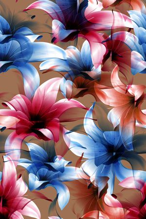 高清花卉印花华亿平台图片