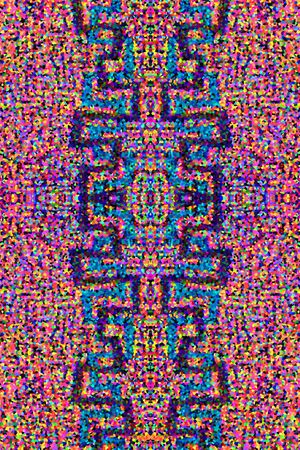 抽象方格印花华亿平台图片