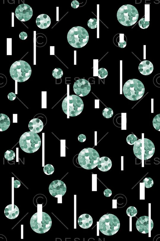 抽象手绘满版趣味彩球印花华亿平台图片