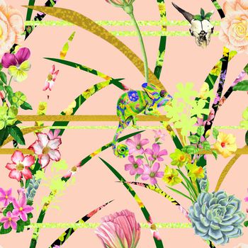 698173-蜥蜴切片花叶粉