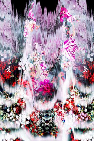 抽象几何印花华亿平台图片