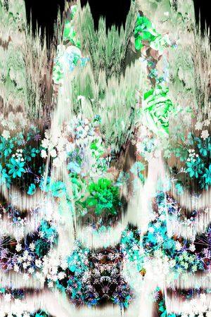 抽象几何印花华亿平台图片