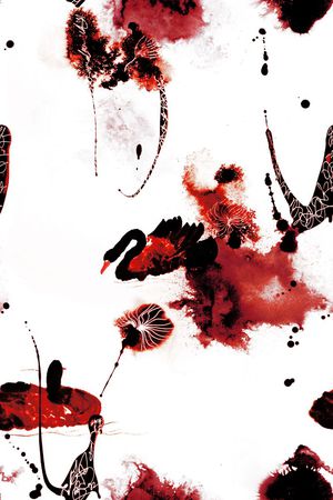 水墨印花华亿平台图片