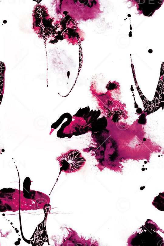 水墨印花华亿平台图片