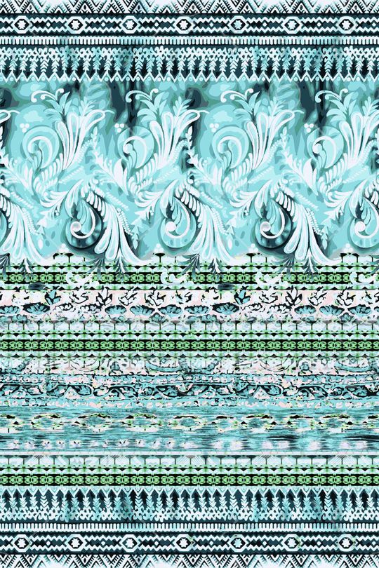 巴洛克卷草印花华亿平台图片