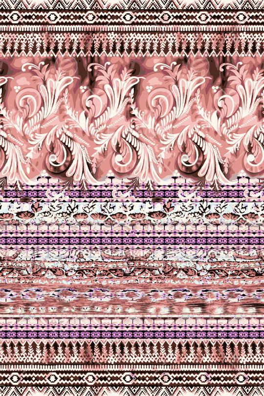 巴洛克卷草印花华亿平台图片