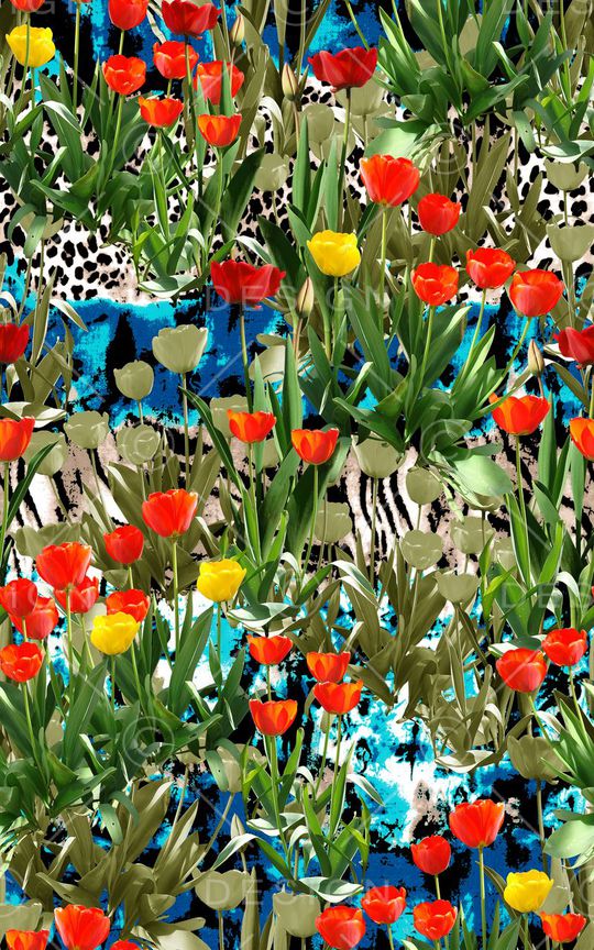 水仙花印花华亿平台图片