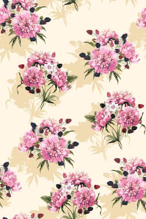 欧式花卉印花华亿平台图片