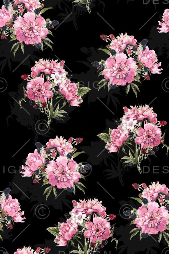 欧式花卉印花华亿平台图片