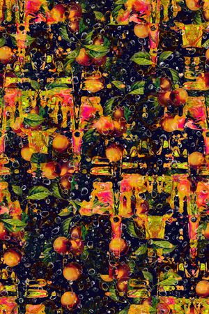 树叶印花华亿平台图片