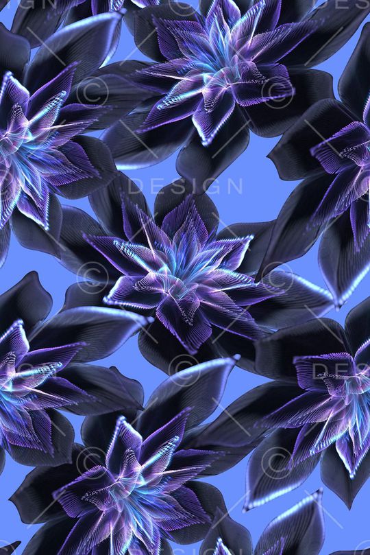 几何分形数码印花印花华亿平台图片