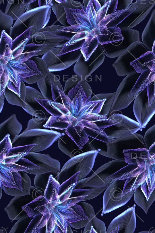 几何分形数码印花印花华亿平台图片