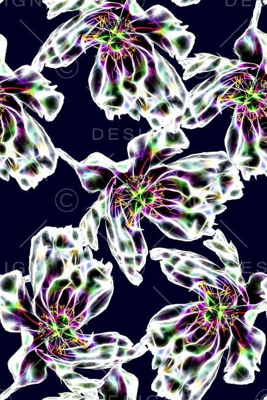 几何分形数码印花印花华亿平台图片