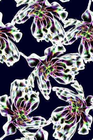 几何分形数码印花印花华亿平台图片