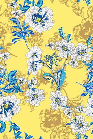 手绘线条印花华亿平台图片