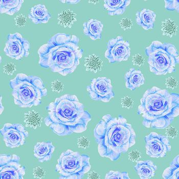 698594-花朵月季榄菊冰蓝