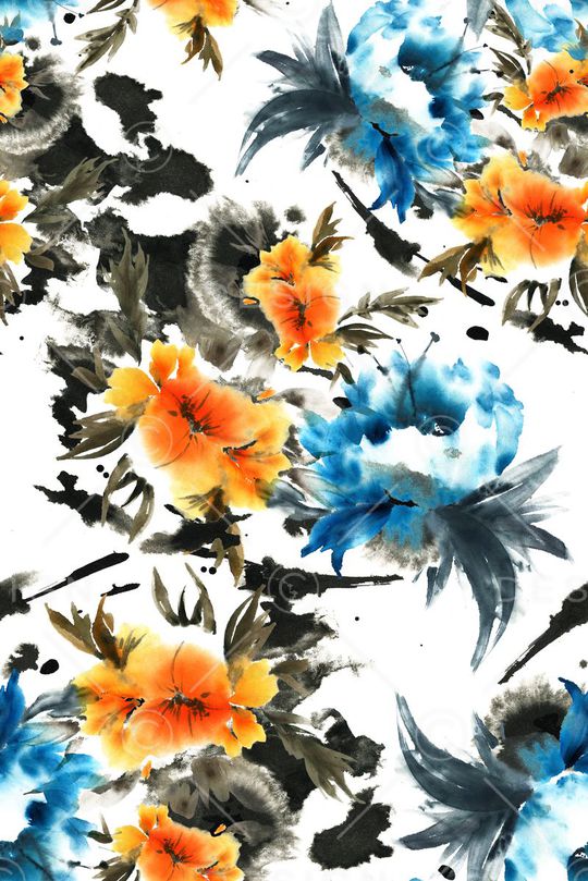 手绘印花华亿平台图片