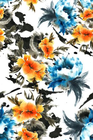 手绘印花华亿平台图片