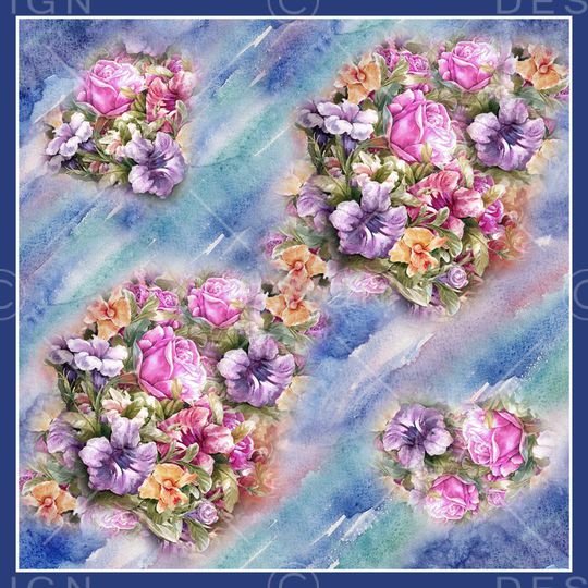 花卉印花华亿平台图片